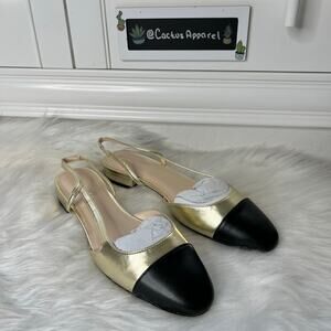 New Women’s Marc Fisher Dela Closed Toe Slingback Dress Flat Size 7.5